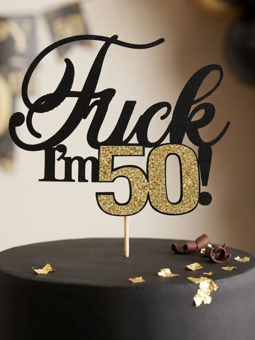 F**k I'm 50! Cake Topper - 50th Birthday Cake Topper - Funny - Brand New